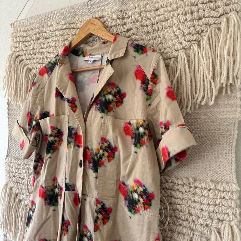 Adam Lippes Tan Printed Shirt Dress - Picture 2 of 7